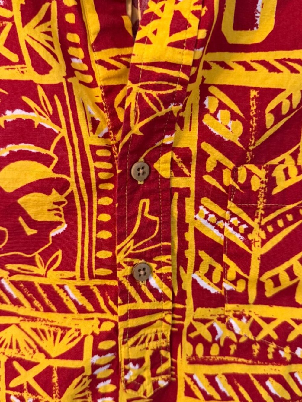 Chubbies Heritage Shirt Men XLarge Red NCAA USC Trojans Hawaiian Camp Polo Shirt - Picture 4 of 10